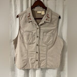 Vintage BOBBIE BROOKS Embroidered Cotton Western Inspired Top Women’s 20W 2XL